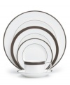 Thoroughly modern charm, the sophisticated Sable Duchesse Collection from Vera Wang sets the table with chic style every time. Bread and butter plate shown center.