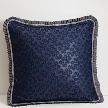 Decorated in a shimmering jacquard print, this pillow will elevate your decor with its luxe richness. Accented with fringe trim. Decorated in a shimmering jacquard print, this pillow will elevate your decor with its luxe richness. Accented with fringe trim.