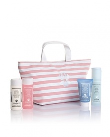 The Essential Set – Normal/ Dry – brings together the full size luxury duo of Hydra Global, specially developed to provide an all-around solution to the problem of skin dehydration, and the Express Flower Gel Mask, a very refreshing cream-gel mask targeted for dehydrated, lifeless or energy-depleted skin, with a Lyslait Cleansing Kit 30 ml; presented in a travel ready Sisley bag. The Essential Set – Normal/ Dry – brings together the full size luxury duo of Hydra Global, specially developed to provide an all-around solution to the problem of skin dehydration, and the Express Flower Gel Mask, a very refreshing cream-gel mask targeted for dehydrated, lifeless or energy-depleted skin, with a Lyslait Cleansing Kit 30 ml; presented in a travel ready Sisley bag.