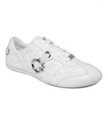 Keep them guessing: The Canuto2 fashion sneakers from GUESS don't disregard style. The sleek details and logo design provide more than just endless comfort. Keep them guessing: The Canuto2 fashion sneakers from GUESS don't disregard style. The sleek details and logo design provide more than just endless comfort.