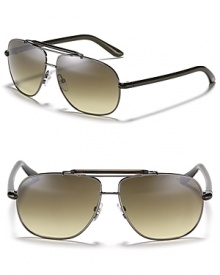 Tom Ford's new take on the iconic aviator featuring a statement-making double bar design. Tom Ford's new take on the iconic aviator featuring a statement-making double bar design.