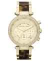 Michael Kors goes back in style with this retro tortoise watch from Michael Kors' Parker collection.