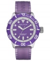 Positively purple: this modern sport watch boasts classic Nautica style.