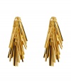 Bring Studio 54-inspired shimmer to your party-ready look with these luxe gold-plated tinsel earrings from New York Jewelry designer Eddie Borgo - Cascading gold-plate fringe earrings with filigree rods and chain details - Pair with a figure-hugging cocktail sheath or an elevated jeans-and-tee ensemble