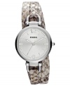 Coil your wrists in serpentine style with this python-printed Georgia collection watch, by Fossil.