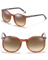 A beautiful mosaic of color embellishes these rounded frame sunglasses from Marc Jacobs.