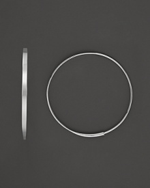 A graceful hoop in white gold with invisible closure to create a perfectly elegant orb to complement your most refined ensembles. Designed by Lana. A graceful hoop in white gold with invisible closure to create a perfectly elegant orb to complement your most refined ensembles. Designed by Lana.