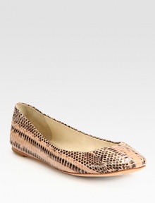 Multi-tone, python-print leather adds a touch of exoticism to this classic ballet flat. Python-print leather upperLeather lining and solePadded insoleImportedOUR FIT MODEL RECOMMENDS ordering true size. Multi-tone, python-print leather adds a touch of exoticism to this classic ballet flat. Python-print leather upperLeather lining and solePadded insoleImportedOUR FIT MODEL RECOMMENDS ordering true size.