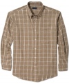 Throw on this long-sleeve John Ashford flannel shirt from with a pair of jeans and add a rugged look to your style.