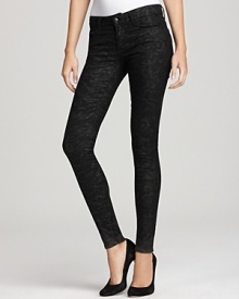 Time to shine in these Paige Denim skinny jeans, flaunting allover glitter for a glam finish. Time to shine in these Paige Denim skinny jeans, flaunting allover glitter for a glam finish.