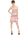 Go ladylike in a day dress replete with charming details -- from the colorful stripes to the crisp, accordion pleats! By Ali & Kris.