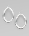 From the Scultura Collection. Sleek, wavy, open ovals in sleek sterling silver. Sterling silverDrop, about 2¼Hook backImported 