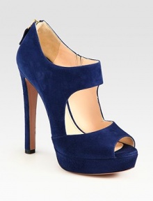 Suede double-strap design with a platform and back zip. Self-covered heel, 5 (125mm)Covered platform, 1 (25mm)Compares to a 4 heel (100mm)Suede upperBack zipperLeather lining and solePadded insoleMade in ItalyOUR FIT MODEL RECOMMENDS ordering one size up as this style runs small. Suede double-strap design with a platform and back zip. Self-covered heel, 5 (125mm)Covered platform, 1 (25mm)Compares to a 4 heel (100mm)Suede upperBack zipperLeather lining and solePadded insoleMade in ItalyOUR FIT MODEL RECOMMENDS ordering one size up as this style runs small.