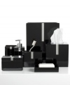 Modern to the max. The Black Resin soap and lotion dispenser brings a modern sensibility to your space with sleek, sophisticated construction and stainless steel accents.