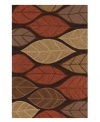 A mod leaf motif makes an instant impression in any outdoor space. This indoor/outdoor area rug from Dalyn features earthy espresso tones on hand-hooked polypropylene for superb durability when exposed to the elements.