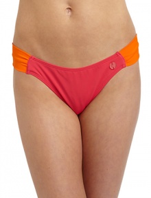 THE LOOKColorblock panelsElastic waist and leg openingsLogo-embossed button at one sideTHE MATERIAL80% nylon/20% spandexFully linedCARE & ORIGINHand washImportedPlease note: Bikini top sold separately. THE LOOKColorblock panelsElastic waist and leg openingsLogo-embossed button at one sideTHE MATERIAL80% nylon/20% spandexFully linedCARE & ORIGINHand washImportedPlease note: Bikini top sold separately.