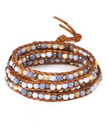 Celebrate all things bohemian with this five-wrap leather bracelet from Chan Luu. Crafted from an eclectic mix of semi-precious stones, it's a flawless free-spirited finish. Celebrate all things bohemian with this five-wrap leather bracelet from Chan Luu. Crafted from an eclectic mix of semi-precious stones, it's a flawless free-spirited finish.