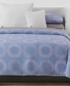 The sky's the limit with this Orion duvet cover set from Lacoste. Features a white and grey circular shape pattern on a soft blue background for a contemporary appeal. Reverses to self; hidden button closure.