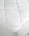 Settle in for a peaceful, sneeze-free night's rest with Martha Stewart Collection's Allergy Wise mattress pad. Crafted of pure cotton, this mattress pad features antimicrobial fill for serious protection against allergens. Quilted box-top construction adds an extra layer of softness to your bed.