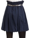 THE LOOKRuffled toplineSequins and sparkle thread trim the waistbandSide hook-and-eye closureAllover pleatsBubble hemTHE FITAbout 19 longTHE MATERIAL65% cotton/35% silkSilk liningCARE & ORIGINDry cleanImported