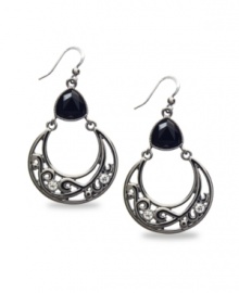 Channel your inner gypsy. Sweet sparkling hoops by Style&co. feature a mixed metal setting that highlights faceted, plastic jet beads and sparkling clear glass accents. Approximate drop: 2-1/4 inches. Channel your inner gypsy. Sweet sparkling hoops by Style&co. feature a mixed metal setting that highlights faceted, plastic jet beads and sparkling clear glass accents. Approximate drop: 2-1/4 inches.