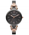 This Georgia collection watch from Fossil lends intrigue with a slim silhouette in smoky tones.