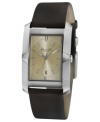A classic, masculine watch with rich leather and sleek steel, by Kenneth Cole New York.