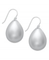 Nothing says style like simple drops. Touch of Silver's elegant teardrop-shaped earrings are crafted in silver-plated brass with a sterling silver ear finding. Approximate drop: 9/10 inch.