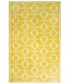 Get ready for brightness. Melding effortless, modern design with a vibrant yellow, the Arabesque area rug transforms a room with ideal texture, style and function. Hand-tufted, ultra-durable and so easy to clean, it is UV light stabilized to resist fading, whether used indoors or out.