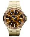 Tortoise accents create an earthy look to this Gramercy collection watch by Michael Kors.