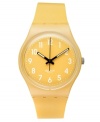 Throw on some metal with this Flaky Yellow watch from Swatch.