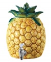 Tap into the tropics. This party-perfect drink dispenser looks like a pineapple but, with a handy built-in spigot, holds over a gallon of crowd-cooling refreshments, from fruit juice to frozen pina coladas.