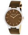 A handsome leather timepiece with a striking minimalist dial.