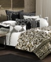 Soft and sumptuous 300-thread count cotton sateen is embellished with an ornate floral motif along the cuff for just a touch of Asian-inspired beauty in these Silk Road sheet sets from N Natori.