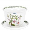Portmeirion grows Botanic Garden beyond the table with this appropriately patterned flower pot and stand. Featuring the white porcelain, colorful blooms and triple-leaf accents of the classic dinnerware collection.
