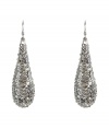 Both sweet and statement-making, Alexis Bittars crystal encrusted teardrop earrings are an easy way to add a glamorous edge to your outfit - Tonal silver crystals, rhodium-toned brass wire backs - For pierced ears - Wear with swept up hair and a bright cocktail dress for a fantastically feminine look