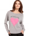 In a slouchy shape, this RACHEL Rachel Roy heart-print top is oh-so easy to throw on for a cute, casual look!