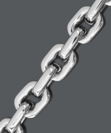 Sturdy style with nautical inspiration. Men's bracelet features an anchor link chain set in stainless steel. Approximate length: 8-1/2 inches. Sturdy style with nautical inspiration. Men's bracelet features an anchor link chain set in stainless steel. Approximate length: 8-1/2 inches.