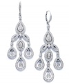 Let sparkle do the talking. Eliot Danori's stunning statement earrings speak volumes with stunning crystal accents and a rhodium-plated silver tone mixed metal setting. Approximate drop: 1-1/2 inches.