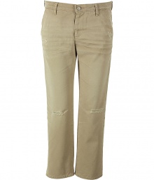 Stylish pant in sand cotton - Chinos are again in, in, in - slim waistband with loops - hot with a luxurious designer belt - slim and straight legs in new italian ankle length - slightly worn, used look - styling hit, wear at the office with a white blouse, blazer and pumps, at leisure time with a polo shirt and ballet flats - fits one size bigger Stylish pant in sand cotton - Chinos are again in, in, in - slim waistband with loops - hot with a luxurious designer belt - slim and straight legs in new italian ankle length - slightly worn, used look - styling hit, wear at the office with a white blouse, blazer and pumps, at leisure time with a polo shirt and ballet flats - fits one size bigger