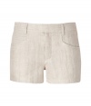 Perfectly dressed down for day or dressed up for night, these versatile shorts from Theyskens Theory will elevate your look - Flat front, belt loops, front curved pockets, back patch pockets -Style with a tie-neck blouse, a boyfriend blazer, and heels