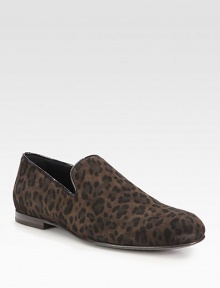 A timeless loafer style in leopard-printed suede for a dapper finish to any well-dressed ensemble.Suede upperLeather liningPadded insoleLeather soleMade in Italy A timeless loafer style in leopard-printed suede for a dapper finish to any well-dressed ensemble.Suede upperLeather liningPadded insoleLeather soleMade in Italy