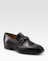 Sophisticated dress classics with renowned Swiss craftsmanship in water-resistant calfskin leather. Metal bit detail Leather lining Padded insole Rubber sole Made in Switzerland 