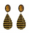 With their shimmering crystals and radiant tonal tincture, Dannijos drop earrings are a chic way to splash color into day and evening looks alike - Wear with everything from casual knits and jeans to fun cocktail dresses