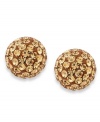 Gold and glamorous. Giani Bernini's sparkling fireball stud earrings feature gold-colored crystals in a sterling silver post setting. Approximate diameter: 1/4 inch.