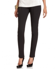 Like leggings but better, Style&co.'s chic ponte knit pants pull on with an elastic waistband but feature seams in front like your favorite trousers. Perfect for pairing with tunics and chunky-knit sweaters! Like leggings but better, Style&co.'s chic ponte knit pants pull on with an elastic waistband but feature seams in front like your favorite trousers. Perfect for pairing with tunics and chunky-knit sweaters!