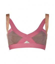 Spearheading the innerwear-as-outerwear trend, VPLs easy to layer pieces offer a fashion-forward alternative to lingerie - Two-tone crisscrossed multi-strap front with soft full-cups, adjustable wide straps, elasticized band - Pair with matching panties for stylish lounging or under a low-cut sleeveless top Spearheading the innerwear-as-outerwear trend, VPLs easy to layer pieces offer a fashion-forward alternative to lingerie - Two-tone crisscrossed multi-strap front with soft full-cups, adjustable wide straps, elasticized band - Pair with matching panties for stylish lounging or under a low-cut sleeveless top