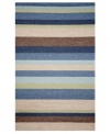 The Stripe Denim area rug is both modern in design and soft in its statement, lending a refreshing update. Neutral and cool tones make this pattern accessible to any room décor and its hand-tufted detailing makes it durable enough to withstand heavy traffic, indoors or out.