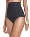 In a solid fabric, this Swim Solutions brief bottom features an ultra high waist and tummy control for a sleek silhouette!
