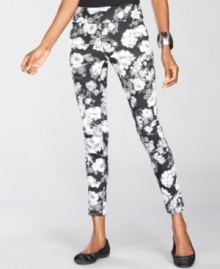 INC puts a new spin on leggings with a pretty floral print and a flattering fit.